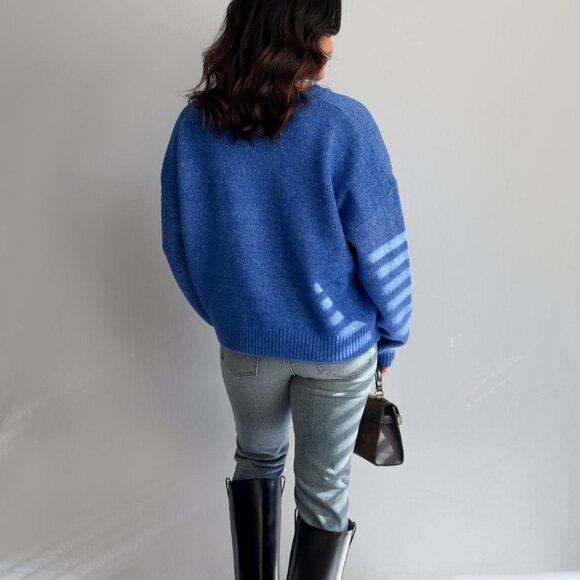 Women’s Blue Mallard Duck Knit Sweater - Picture 7 of 11